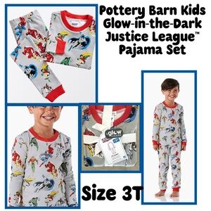 Pottery Barn Kids Glow-in-the-Dark Justice League™ Pajama Set